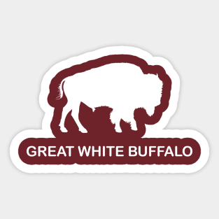Great White Buffalo Sticker